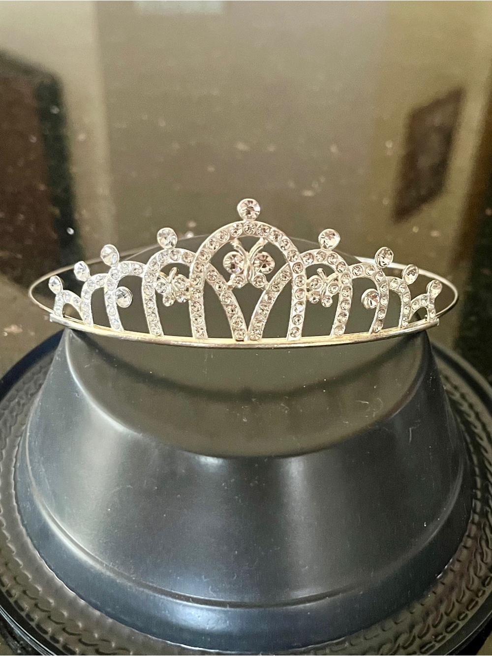 Girl's Silver Rhinestone Princess Tiara - Picture 2 of 10